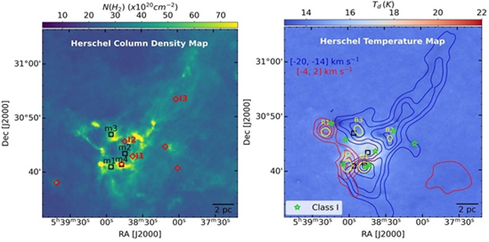 Herschel column density map
